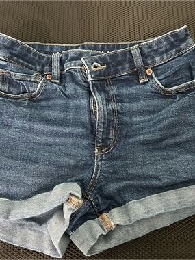 American Eagle Outfitters Indigo Roll-Cuff Denim Shorts